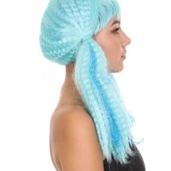 HPO Blue Mix Color Doll Womens Wig | Long Cosplay Halloween Wig | Premium Breathable Capless Cap Women's