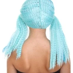 HPO Blue Mix Color Doll Womens Wig | Long Cosplay Halloween Wig | Premium Breathable Capless Cap Women's