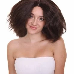 HPO Men's Fashion Runway Womens Wig | Almost Black Super Size Character Cosplay Halloween Wig | Premium Breathable Capless Cap