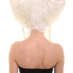 HPO Womens Drag Princess Wig | White & Blonde Celebrity Wigs | Premium Breathable Capless Cap