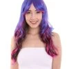 HPO Women's Womens Fantasy Long Wavy Wig | Colorful Wigs | Premium Breathable Capless Cap