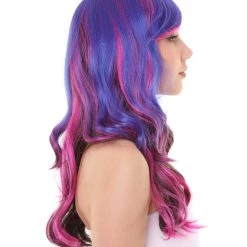 HPO Women's Womens Fantasy Long Wavy Wig | Colorful Wigs | Premium Breathable Capless Cap