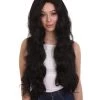 HPO Women's Long Black Straight Side Part Cosplay Wig | Premium Breathable Capless Cap