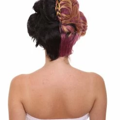 HPO Singer Womens Wigs | Buns Style Purple Black Character Wig Women's