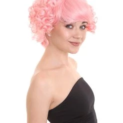 HPO Womens TV Wig | Pink Vintage Wigs | Premium Breathable Capless Cap