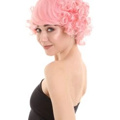 HPO Womens TV Wig | Pink Vintage Wigs | Premium Breathable Capless Cap