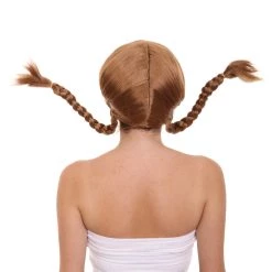 HPO Long Braided Womens Wig | Traditional FarmGirl Gloden Blonde Wig | Premium Breathable Capless Cap Men's