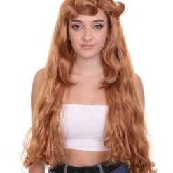 HPO Womens Princess Wig | Brown TV/Movie Wigs | Premium Breathable Capless Cap Women's