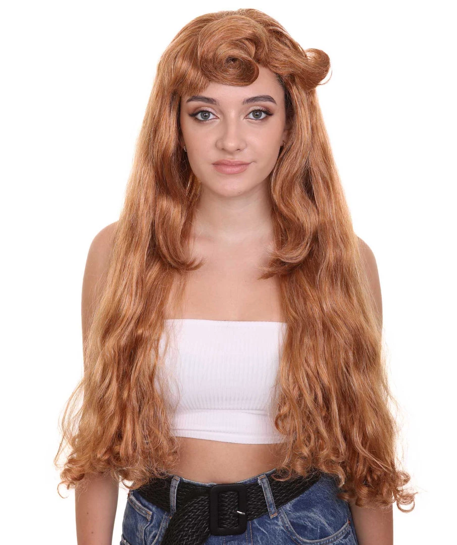 HPO Womens Princess Wig | Brown TV/Movie Wigs | Premium Breathable Capless Cap Women's