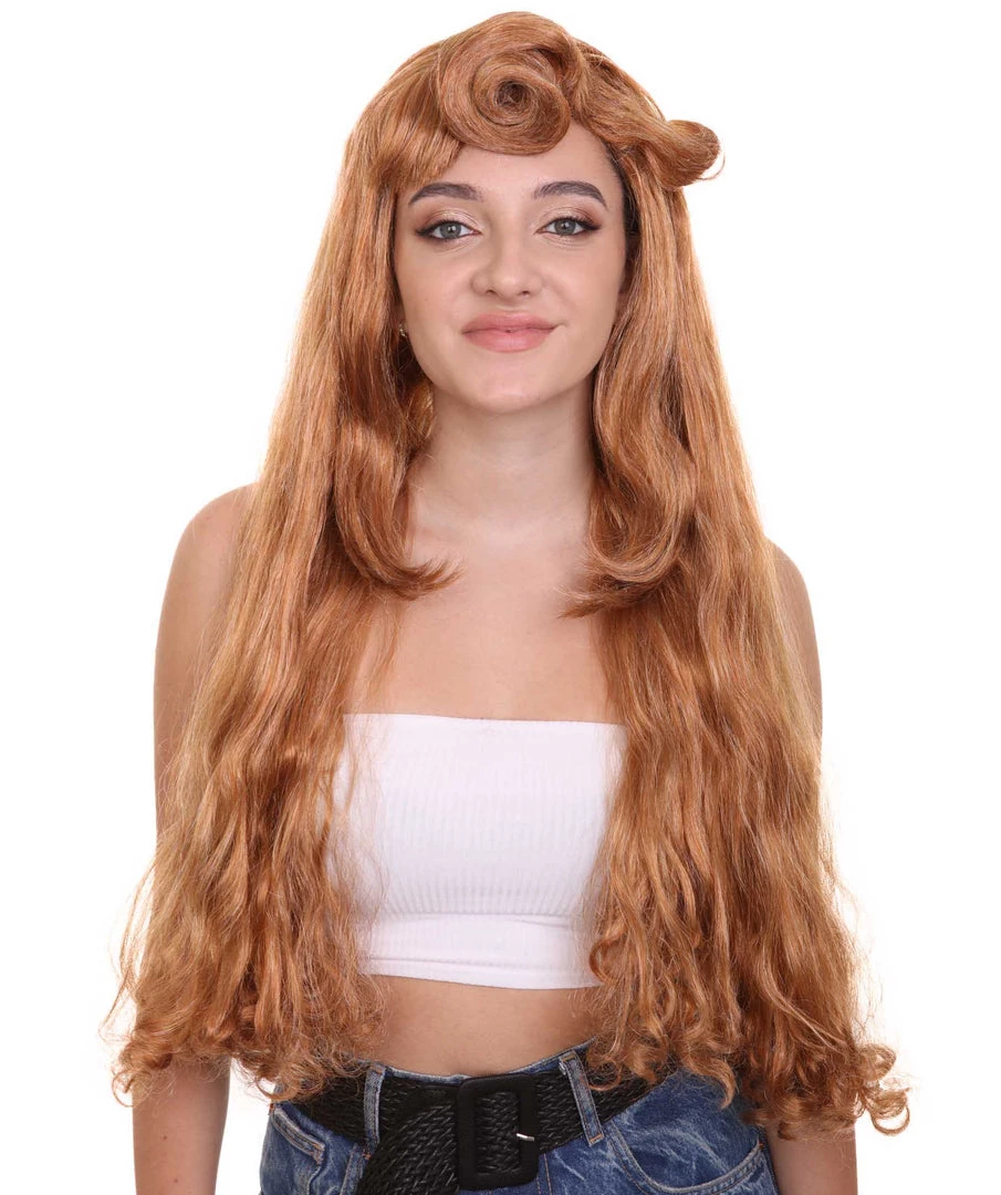 HPO Womens Princess Wig | Brown TV/Movie Wigs | Premium Breathable Capless Cap Women's