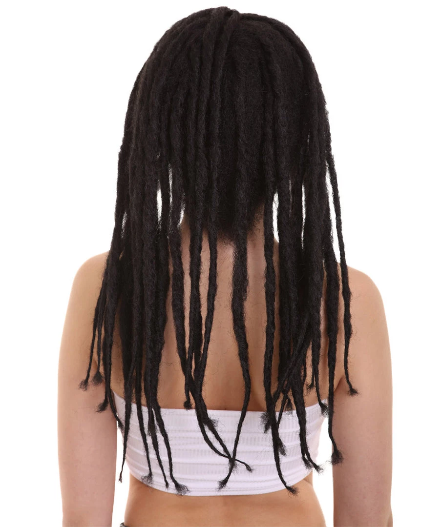 HPO Womens Long Lock Wig With Bangs | Premium Breathable Capless Cap Women's