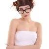 HPO Women's Womens Fantasy Dizzy Buns Wig With Glasses Set | Brown TV/Movie Wigs | Premium Breathable Capless Cap