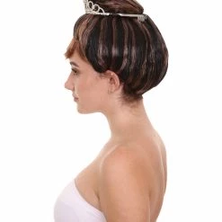 HPO Women's Womens Breakfast Wig | Brown Celebrity Wigs | Premium Breathable Capless Cap