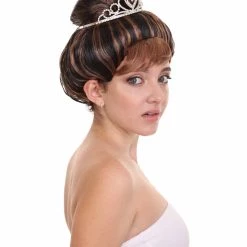 HPO Women's Womens Breakfast Wig | Brown Celebrity Wigs | Premium Breathable Capless Cap
