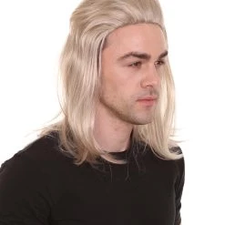 HPO Tiger Mens Mullet Wig | Blonde Retro Wig | Premium Breathable Capless Cap