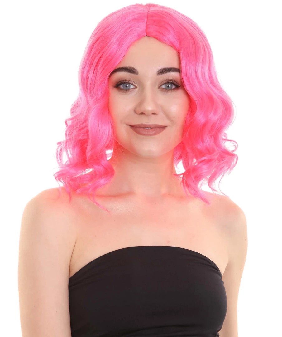HPO Womens Gaming Wig | Pink Video Game Wigs | Premium Breathable Capless Cap
