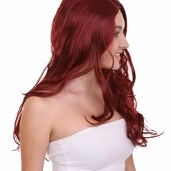 HPO Superhero Womens Wig | Burgundy Sexy Cosplay Party Halloween Wig | Premium Breathable Capless Cap