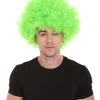 HPO Kids Super Afro Wig | Green Jumbo Cosplay Halloween Wig | Premium Breathable Capless Cap