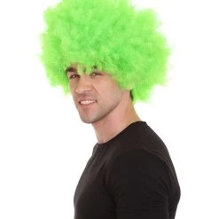 HPO Kids Super Afro Wig | Green Jumbo Cosplay Halloween Wig | Premium Breathable Capless Cap