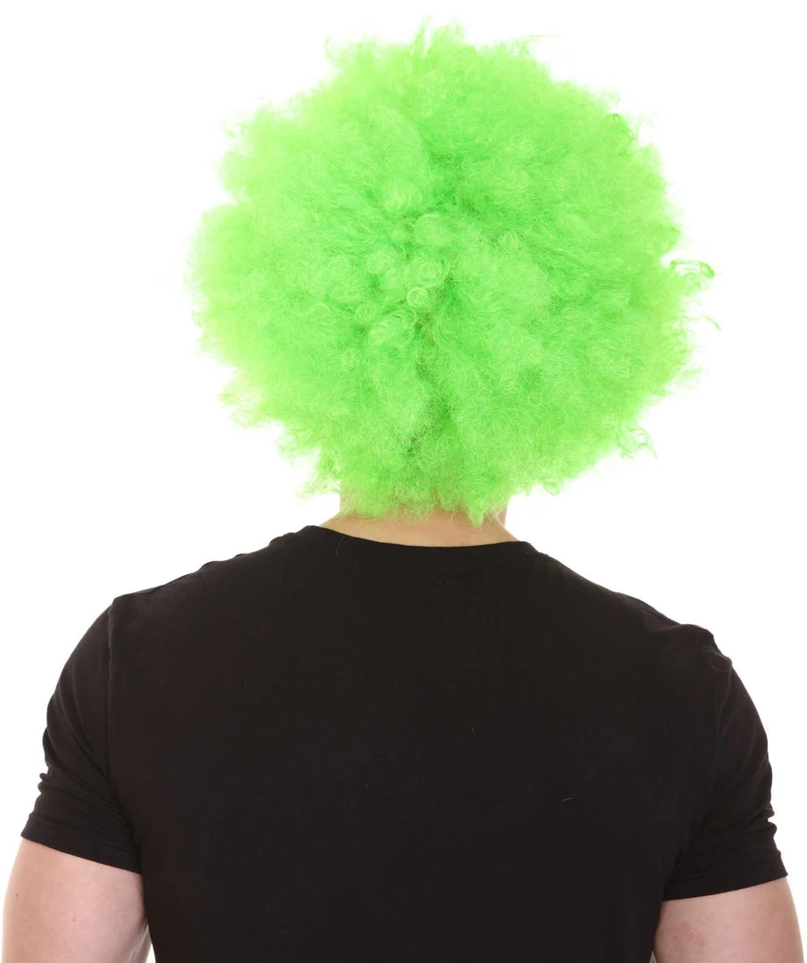 HPO Kids Super Afro Wig | Green Jumbo Cosplay Halloween Wig | Premium Breathable Capless Cap