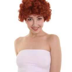 HPO Womens Mary Queen Of Scots Queen Elizabeth I Short Wig | Brown TV/Movie Wigs | Premium Breathable Capless Cap