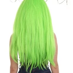 HPO Womens Clown Girl Green Wig With Headpiece | Character Cosplay Halloween Wig | Premium Breathable Capless Cap Women's