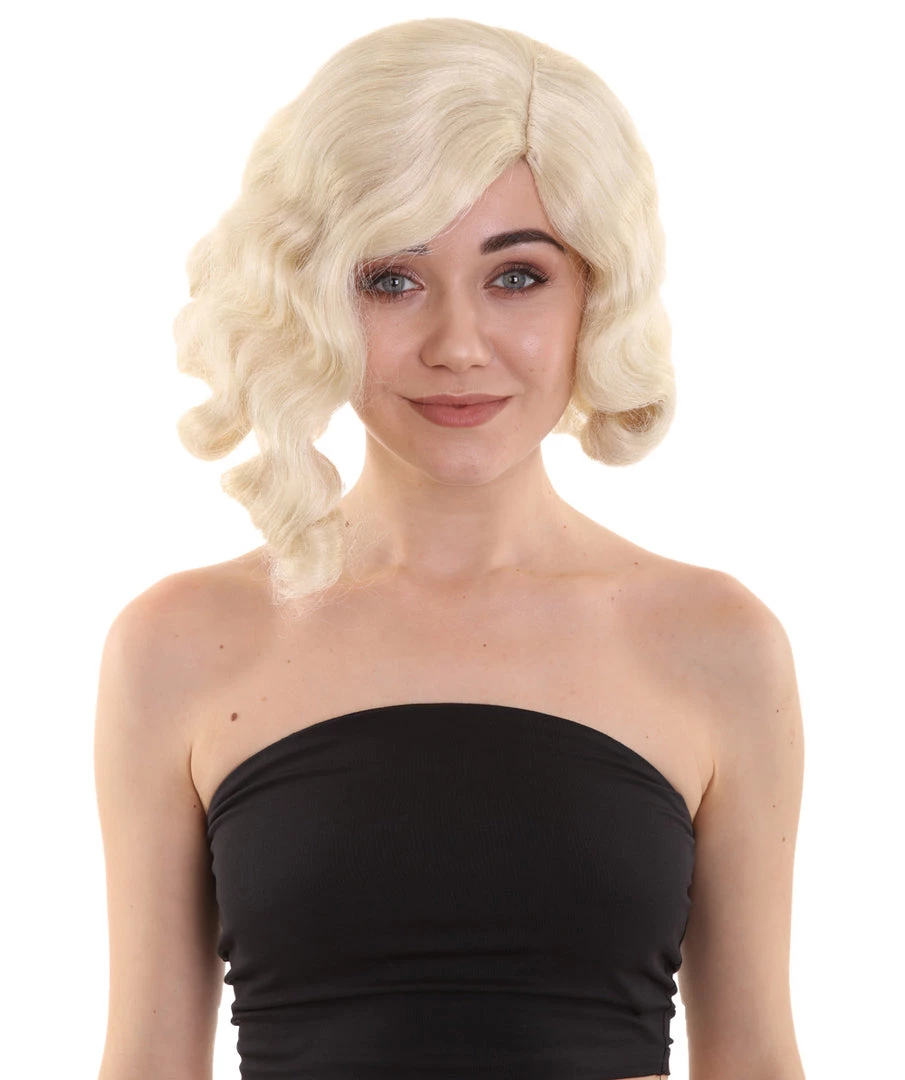 HPO Womens Singer Hotel Wig | Blonde Celebrity Wigs | Premium Breathable Capless Cap