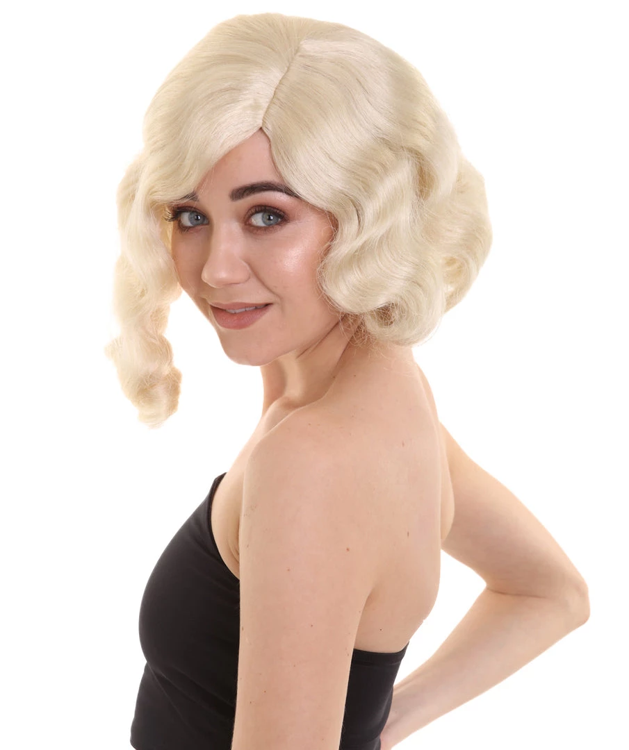 HPO Womens Singer Hotel Wig | Blonde Celebrity Wigs | Premium Breathable Capless Cap