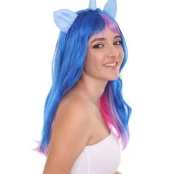 HPO Unicorn Horn And Ears Womens Wig | Sexy Cosplay Party Halloween Wig | Premium Breathable Capless Cap