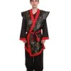 HPO Adult Men's Deluxe Samurai Embroidery Japanese Asian Robe Costume | Multicolor Cosplay Costume