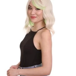 HPO Adults Women Shoulder Length Wavy Wigs | Multicolor Options Cosplay Wigs | Premium Breathable Capless Cap