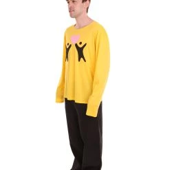 HPO Adult Men's Valentine's Day Falling In Love Long Sleeve Costumes | Yellow Cosplay Costume