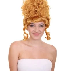 HPO Women's Womens French Renaisance Marie Antoinette Wig | Brown Historical Wigs | Premium Breathable Capless Cap