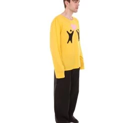 HPO Adult Men's Valentine's Day Falling In Love Long Sleeve Costumes | Yellow Cosplay Costume