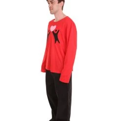 HPO Adult Men's Valentine's Day Falling In Love Red Long Sleeve Costumes | Red Cosplay Costume
