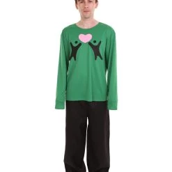 HPO Adult Men's Valentine's Day Falling In Love Long Sleeve Costumes | Dk. Green Cosplay Costume