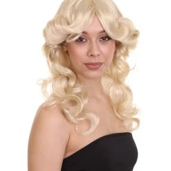 HPO Women's 70's Angel Womens Wig | Blonde Retro Wig | Premium Breathable Capless Cap