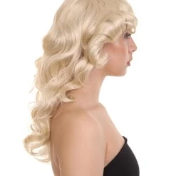 HPO Women's 70's Angel Womens Wig | Blonde Retro Wig | Premium Breathable Capless Cap