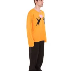 HPO Adult Men's Valentine's Day Falling In Love Long Sleeve Costumes | Orange Cosplay Costume