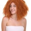 HPO Orange Witch Womens Wig | Horror Ghostly Cosplay Halloween Wig | Premium Breathable Capless Cap Women's