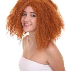 HPO Orange Witch Womens Wig | Horror Ghostly Cosplay Halloween Wig | Premium Breathable Capless Cap Women's