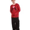 HPO Adult Men's Valentine's Day Falling In Love Wine Red Long Sleeve Costumes | Red Cosplay Costume