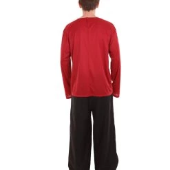 HPO Adult Men's Valentine's Day Falling In Love Wine Red Long Sleeve Costumes | Red Cosplay Costume