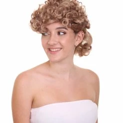 HPO Womens Justice Wig | Gold Brown TV/Movie Wig | Premium Breathable Capless Cap