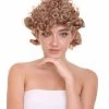 HPO Womens Justice Wig | Gold Brown TV/Movie Wig | Premium Breathable Capless Cap