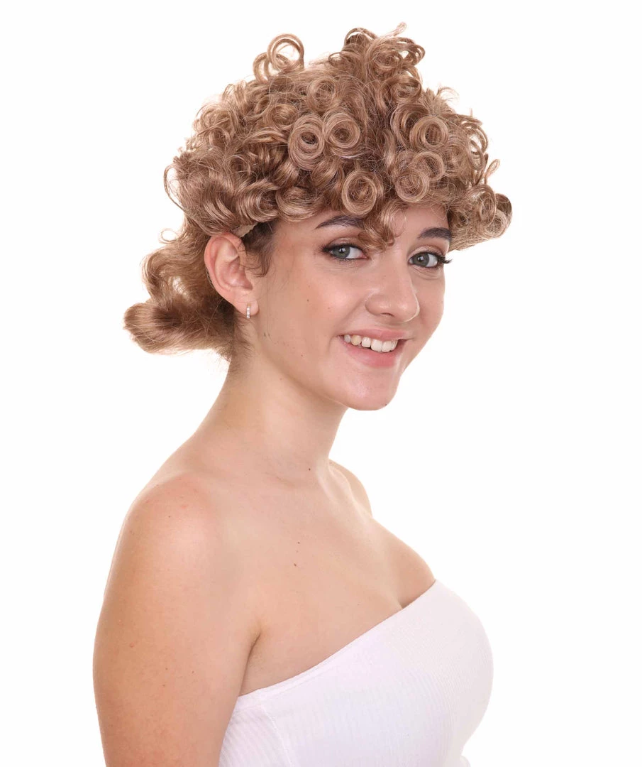 HPO Womens Justice Wig | Gold Brown TV/Movie Wig | Premium Breathable Capless Cap