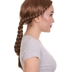 HPO Renaissance Braid Womens Wig | Traditional Colonial Cosplay Wig | Premium Breathable Capless Cap Women's