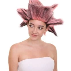 HPO Womens Musical Wigs | Pink & Black Animal Wigs | Premium Breathable Capless Cap Women's