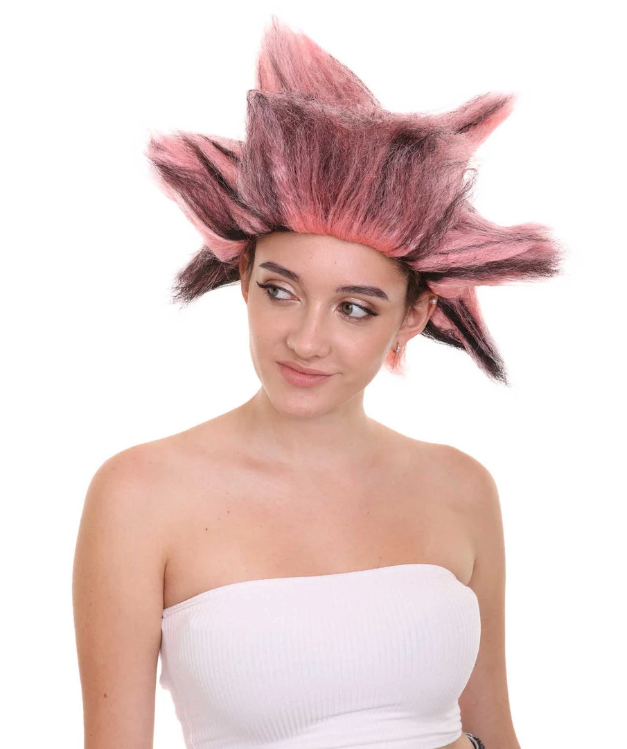 HPO Womens Musical Wigs | Pink & Black Animal Wigs | Premium Breathable Capless Cap Women's