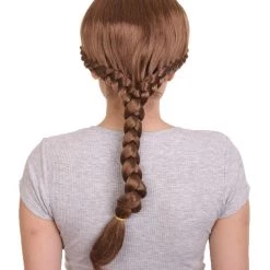 HPO Renaissance Braid Womens Wig | Traditional Colonial Cosplay Wig | Premium Breathable Capless Cap Women's